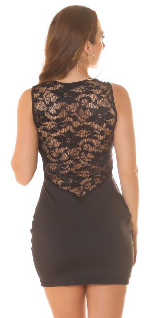 KouCla Party Minidress with lace + back Black